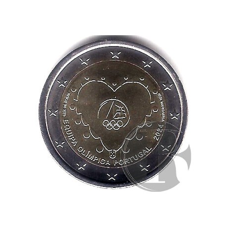 Portugal. 2024. 2 Euro (SC) Equipo Olímpico de Portugal