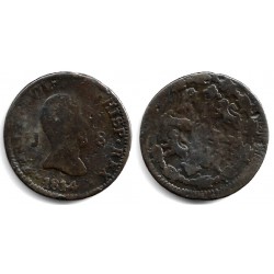 Fernando VII. 1814. 8 Maravedi (BC-/BC) Ceca de Jubia