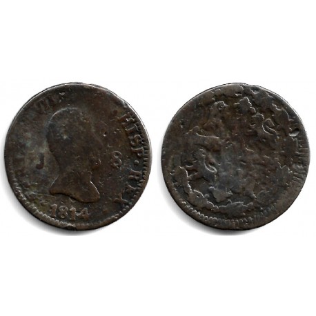 Fernando VII. 1814. 8 Maravedi (BC-/BC) Ceca de Jubia