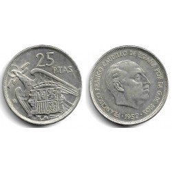 Estado Español. 1957*(75). 25 Pesetas (EBC-)