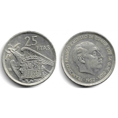 Estado Español. 1957*(75). 25 Pesetas (EBC-)