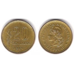 (67) Argentina. 1971. 20 Centavos (MBC)