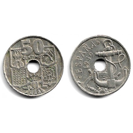 Estado Español. 1949*(19-62). 50 Céntimos (MBC)