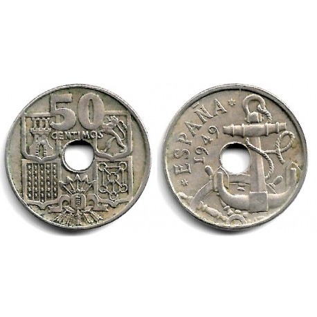 Estado Español. 1949*(19-56). 50 Céntimos (MBC)