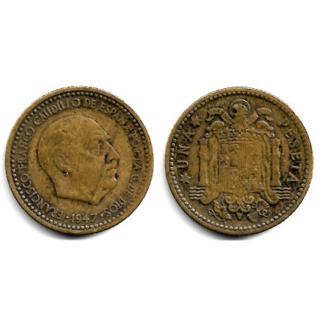 Estado Español. 1947*(19-56). 1 Peseta (BC/BC-)