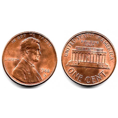 (201b) Estados Unidos de América. 1988(D). 1 Cent (EBC)