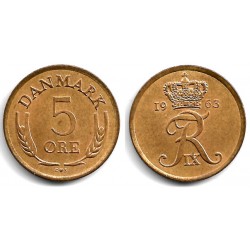 (848.1) Dinamarca. 1963. 5 Ore (EBC)