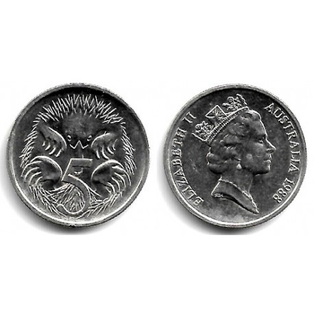 (80) Australia. 1988. 5 Cents (EBC)