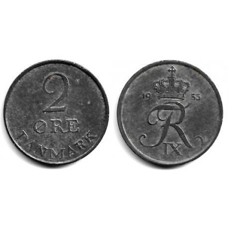 (840.1) Dinamarca. 1953. 2 Ore (MBC)