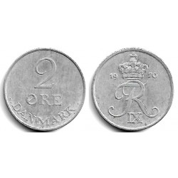 (840.2) Dinamarca. 1970. 2 Ore (MBC-)