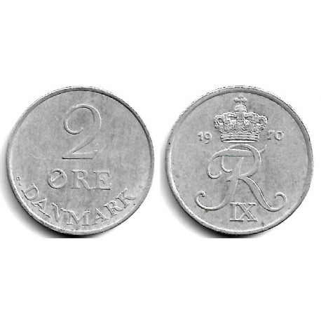 (840.2) Dinamarca. 1970. 2 Ore (MBC-)