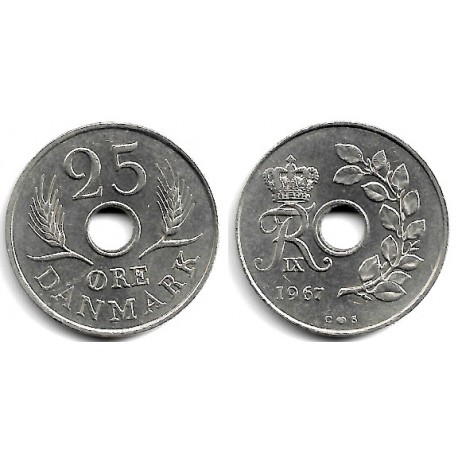 (855.1) Dinamarca. 1967. 25 Ore (EBC)