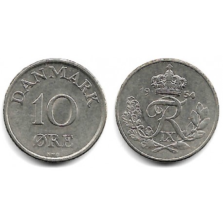 (841.1) Dinamarca. 1954. 10 Ore (MBC)