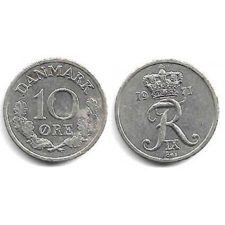 (849.1) Dinamarca. 1971. 10 Ore (MBC)