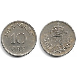 (841.1) Dinamarca. 1948. 10 Ore (MBC)