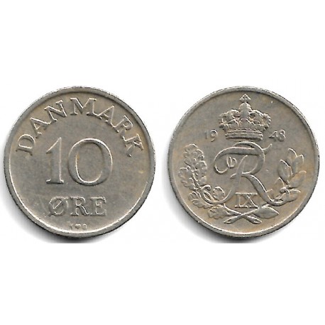 (841.1) Dinamarca. 1948. 10 Ore (MBC)