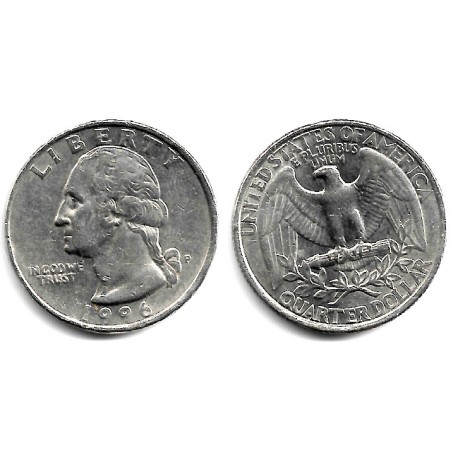 (A164a) Estados Unidos de América. 1996(P). Quarter Dollar (MBC+)