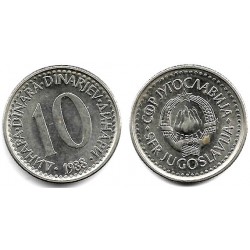 (89) Yugoslavia. 1988. 10 Dinara (EBC)