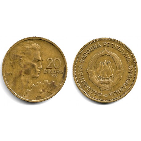 (34) Yugoslavia. 1955. 20 Dinara (MBC)