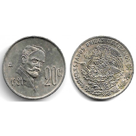 (442) Estados Unidos Mexicanos. 1981. 20 Centavos (MBC+)