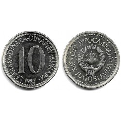 (89) Yugoslavia. 1987. 10 Dinara (EBC+)