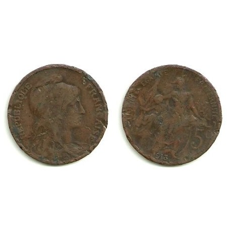 (842) Francia. 1913. 5 Centimes (RC)