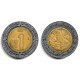 (550) Estados Unidos Mexicanos. 1995. 1 Peso (BC+)