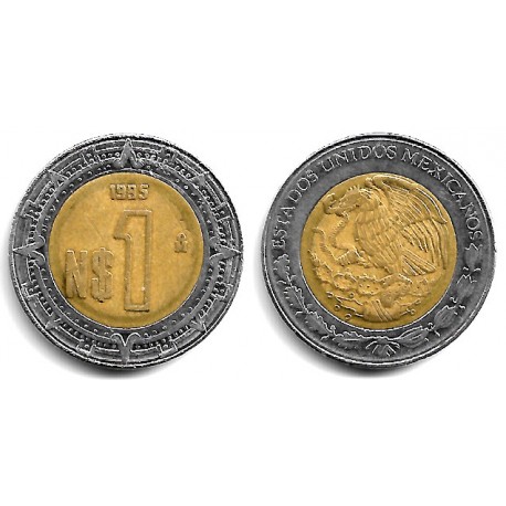(550) Estados Unidos Mexicanos. 1995. 1 Peso (BC+)