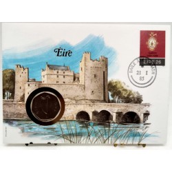 Irlanda. 1988. Sobre Conmemorativo de Sello y Moneda (Nuevo)