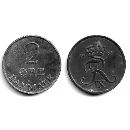(840.2) Dinamarca. 1963. 2 Ore (MBC-)