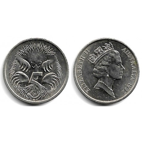 (80) Australia. 1992. 5 Cents (EBC)