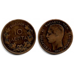 (55) Grecia. 1882(A). 10 Lepta (BC/BC+)