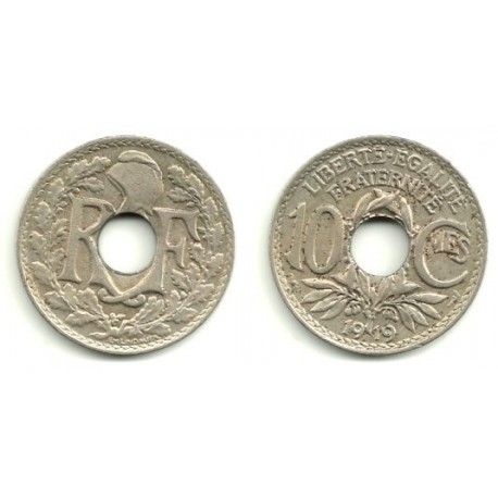 (866a) Francia. 1919. 10 Centimes (MBC)