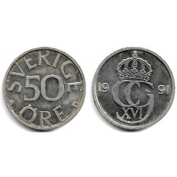 (855) Suecia. 1991. 50 Ore (EBC)