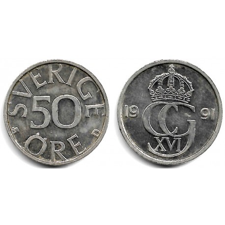 (855) Suecia. 1991. 50 Ore (EBC)