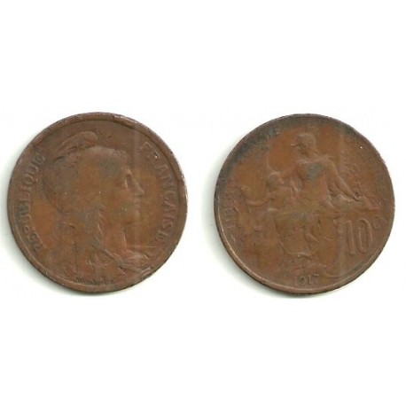 (843) Francia. 1917. 10 Centimes (BC)