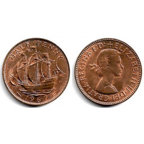 (896) Gran Bretaña. 1967. Half Penny (EBC)