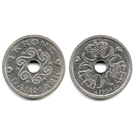 (873.1) Dinamarca. 1994. 1 Krone (EBC)