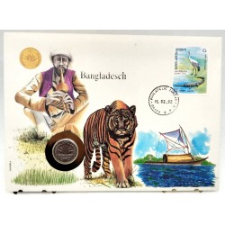 Bangladesh. 1992. Sobre Conmemorativo con Sello y Moneda (Nuevo)