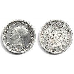 Alfonso XIII. 1926. 50 Céntimos (MBC) (Plata) Ceca de Madrid PC-S