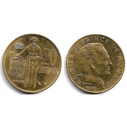 (143) Mónaco. 1979. 20 Centimes (EBC)