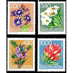 Yugoslavia. Diferentes Años. Serie de 4 Valores (Nuevo) Flora