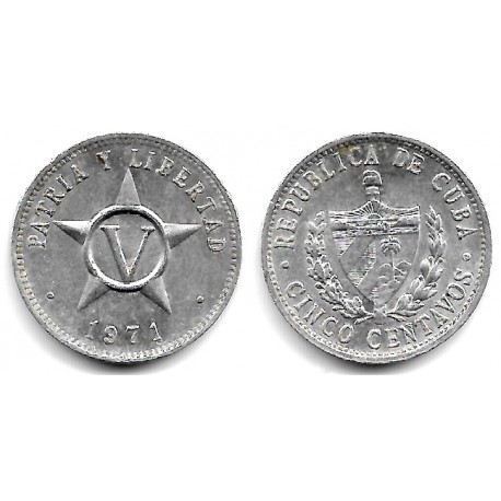 (34) Cuba. 1971. 5 Centavos (EBC)