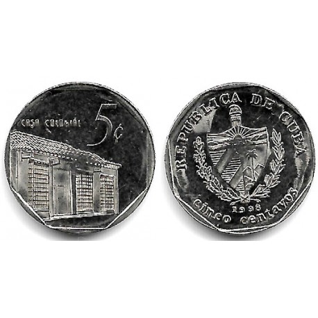 (575.2) Cuba. 1998. 5 Centavos (EBC)