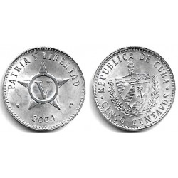 (34) Cuba. 2004. 5 Centavos (SC)