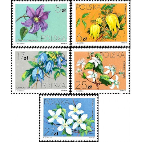 Polonia. 1984. Serie de 5 Valores (Nuevo) Flora