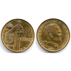 (142) Mónaco. 1974. 10 Centimes (EBC)