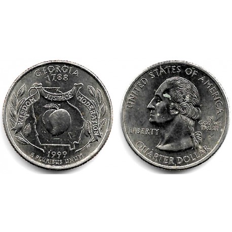 (296) Estados Unidos de América. 1999(D). Quarter Dollar (EBC)