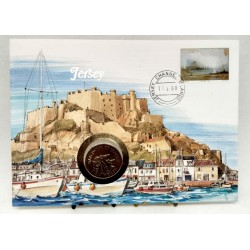 Jersey. 1988. Sobre Conmemorativo con Sello y Moneda (Nuevo)