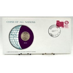 Estados Unidos Mexicanos. 197X. Sobre Conmemorativo con Sello y Moneda (Nuevo)